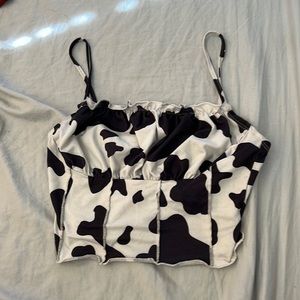 Cow print top